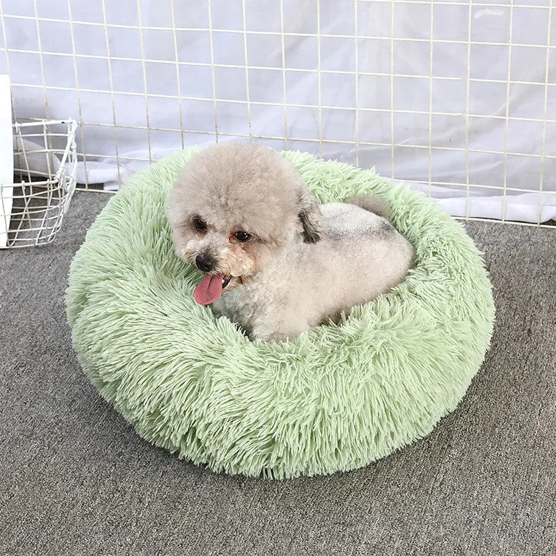 Round Cat Beds House Soft Long Plush Nest Pet Bed For Dogs Basket Pet Products Cushion Mat Animals Sleeping Sofa Suit For Winter