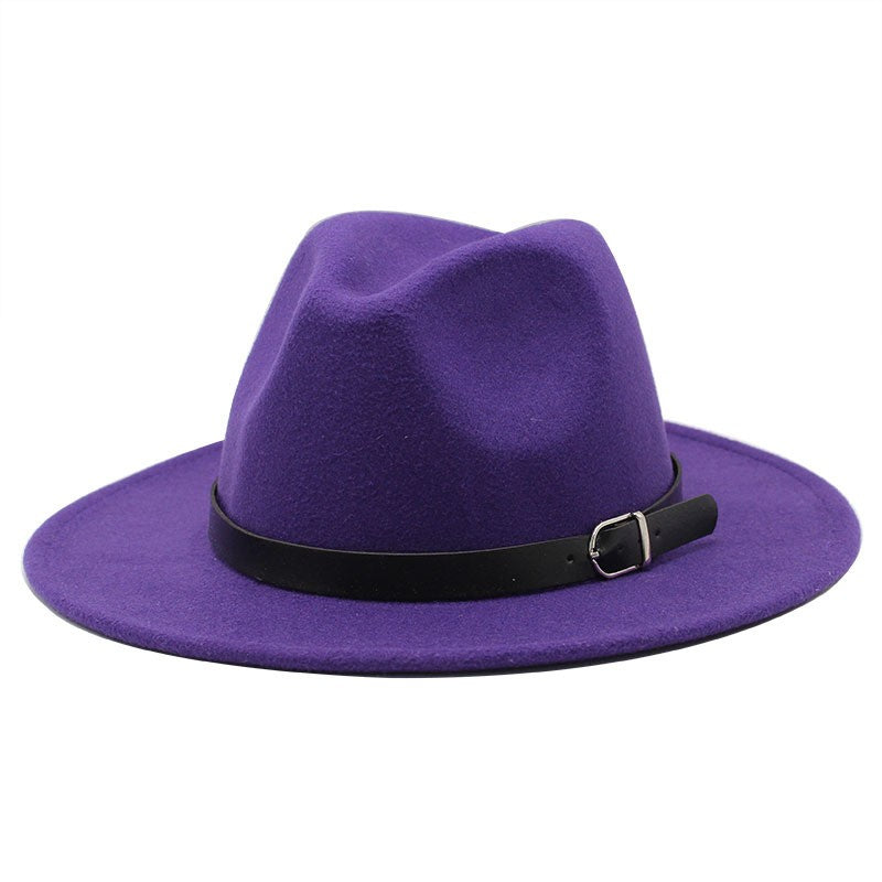 free shipping 2022 new Fashion men fedoras women's fashion jazz hat summer spring black woolen blend cap outdoor casual hat X XL