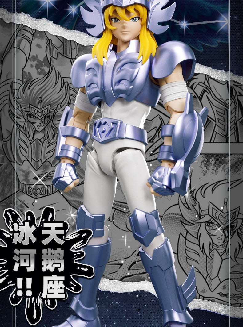 Blokees Saint Seiya Cygnus Hyoga Pegasus Seiya Knights of Zodiac Aquarius Camus Aries Mu Action Figures Anime Model Statue Toys