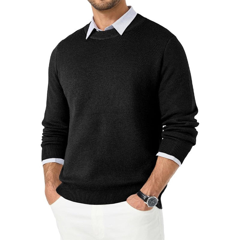 Animal Game Men's Woolen Knit Sweater Crew Neck Casual Pullover Knitwear Autumn Classic Soft Cold Blouse Winter Warm Streetwear