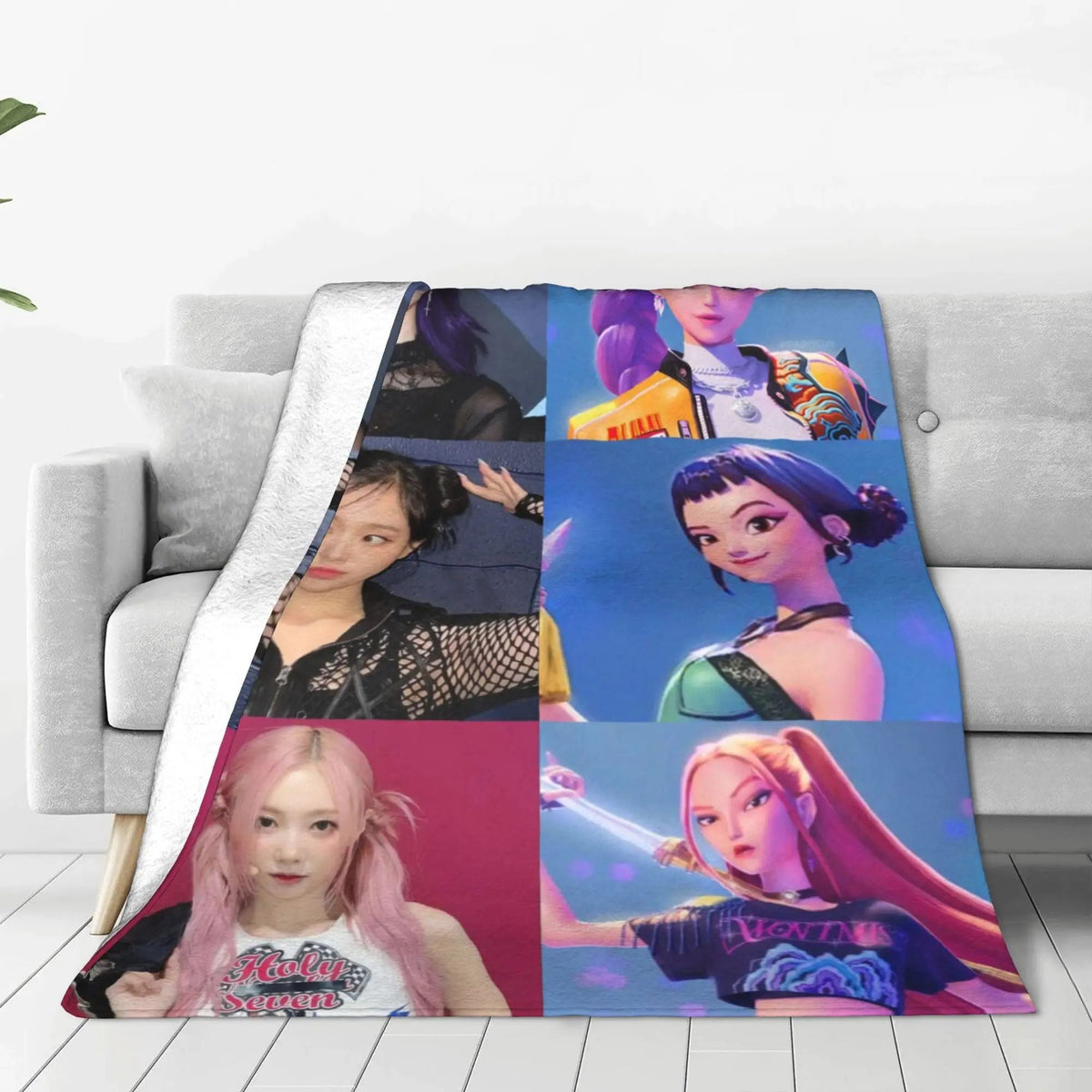 k-pop D-Demon Hunters Huntrix Saja Boys Blanket Super Warm Comfortable Plush Throw Blanket Child Home Decor Flannel Bed Cover
