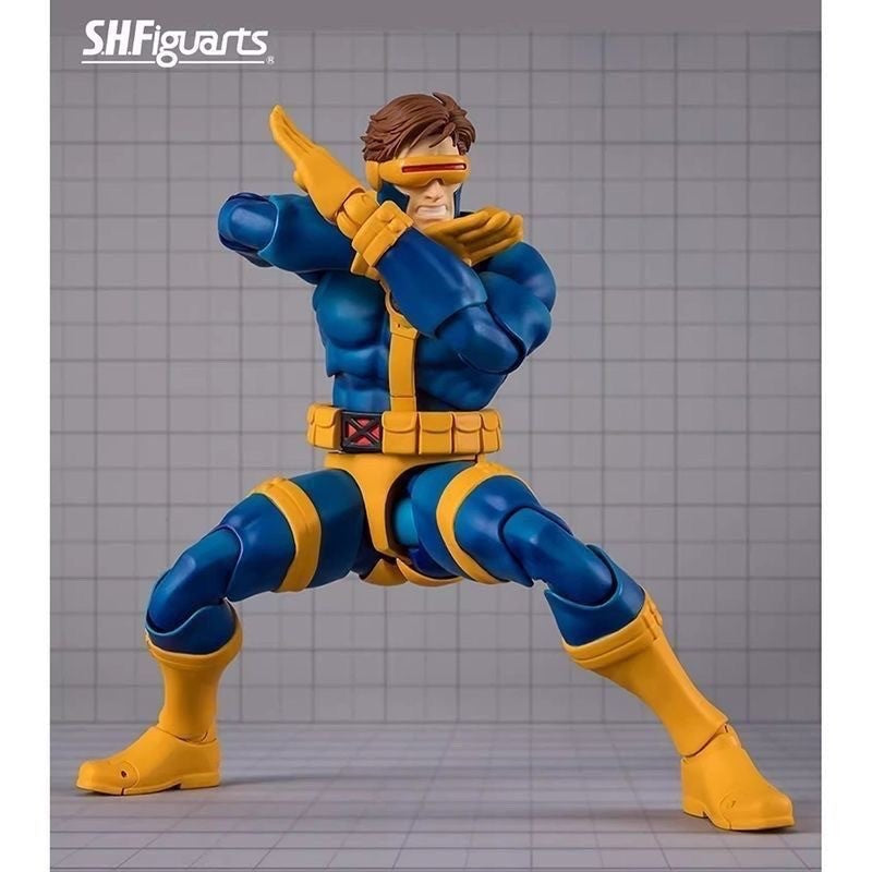 Genuine BANDAI S.H.Figuarts X-Men Scott Summers Cyclops GAMERVERSE Anime Action Figure Model Boy Collectible Toys Kids Gift