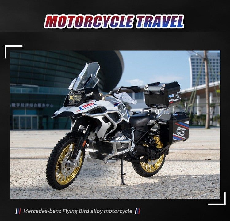 1:10 R1250GS Adventure Alloy Die Cast Motorcycle Model Vehicle Collection Sound and Light Off Road Autocycle Toys Car