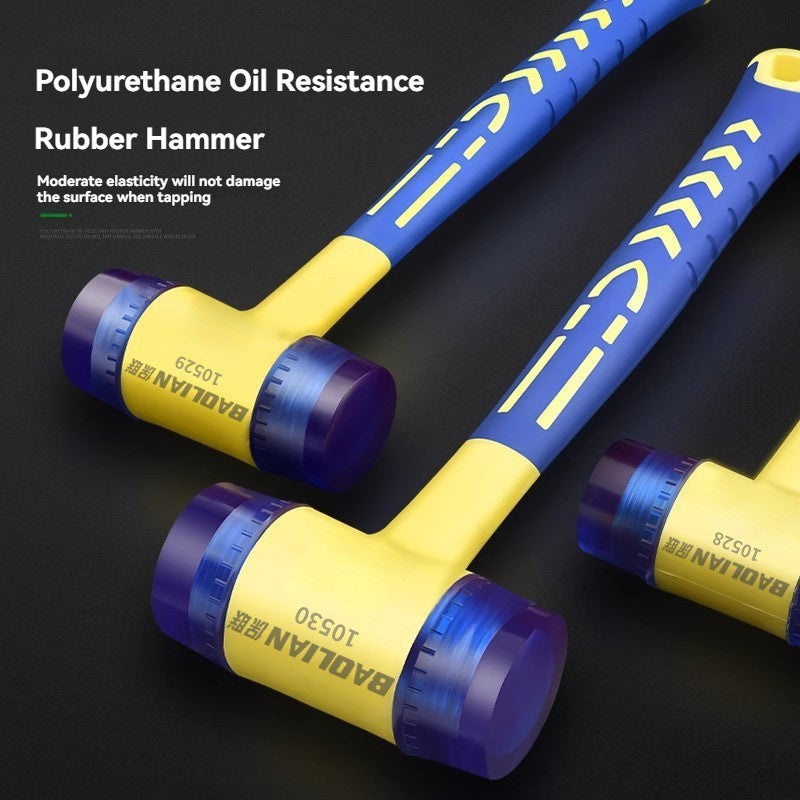 Detachable Insulated Double-Headed Installation Hammer 25mm-45mm Rubber Handle Soft Grip Hammer for Installation Work