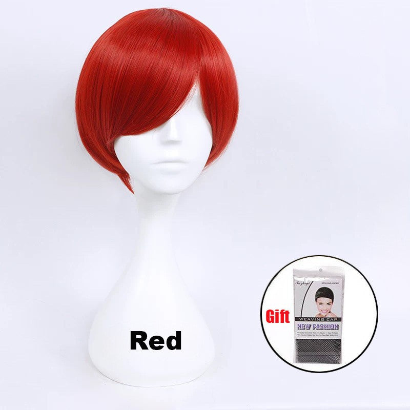 Snoya 30cm synthetic short Wig purple blue red yellow high temperature fiber Wig Costume Party Cosplay Wig 23 colors