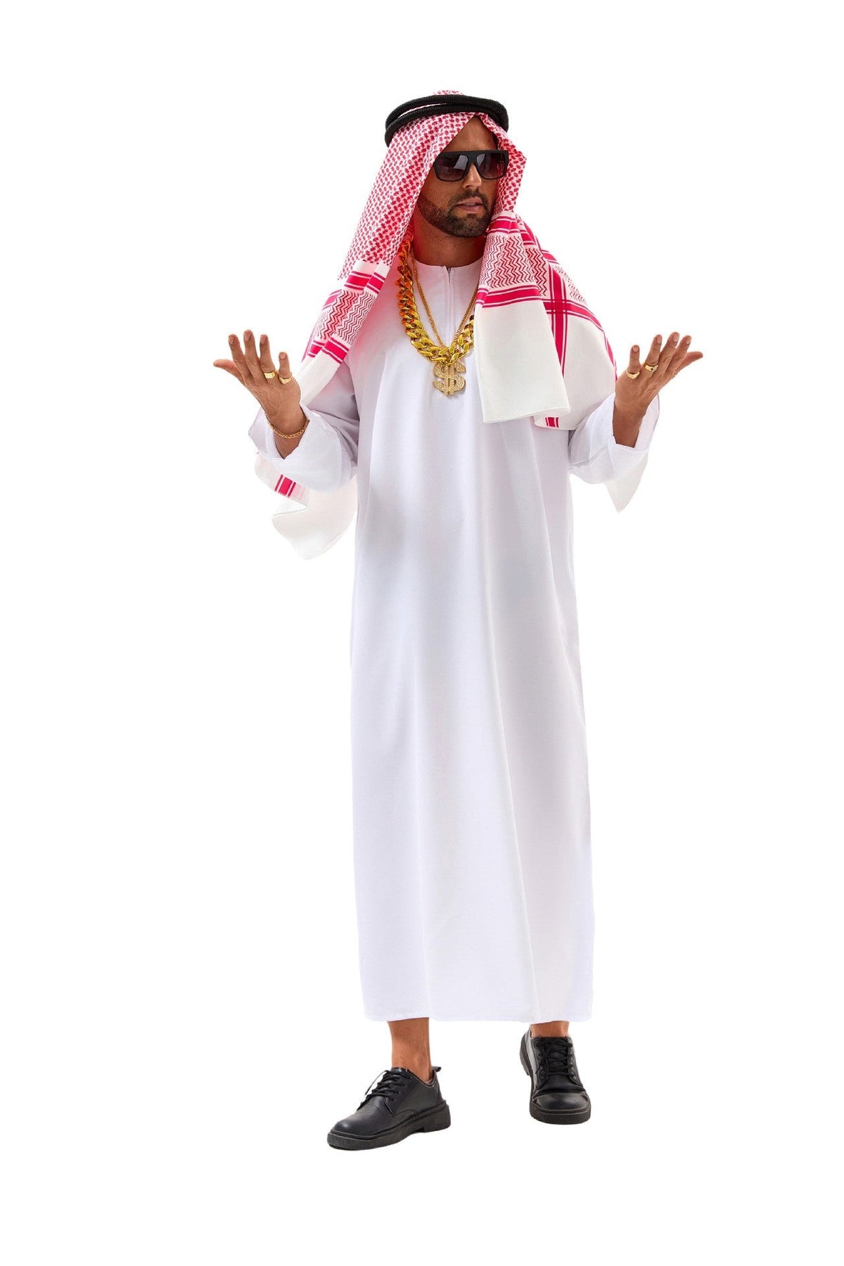 Men Arabia Arab Sheikh Costume Shepherd Arabian Prince Cosplay for Adult Fantasia Purim Halloween Costumes