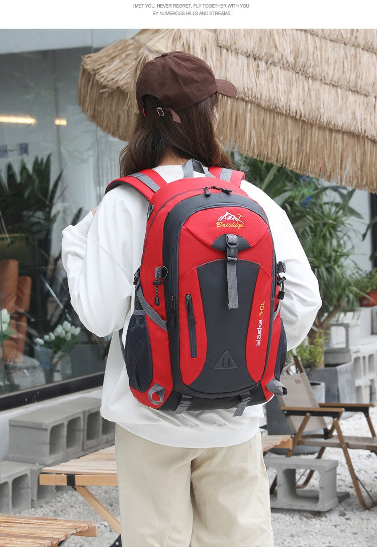 2025 Unisex sport travel backpack large-capacity nylon lightweight outdoor hiking backpack for men and women student schoolbag
