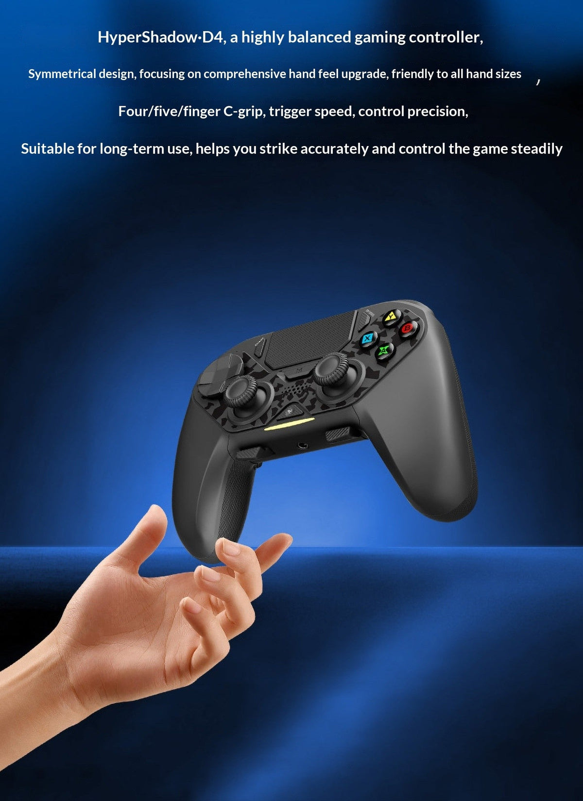 AceGamer D4 Wireless Gaming Controller Symmetric Bluetooth 2 4G Custom Js13pro Joystick for PS4/Pc/Steam/Switch2 Fps Gamers Gift
