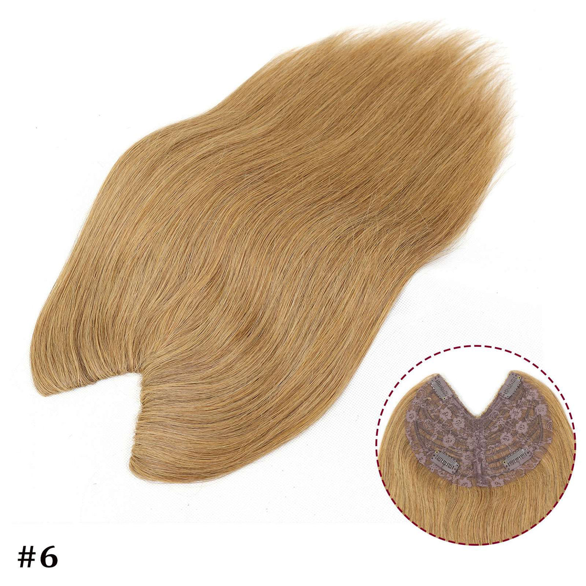 V Shape Clip In Human Hair Extensions Invisible Brown Blonde Highlight Toppers For Women Straight Brazilian Remy Hair 16Inch
