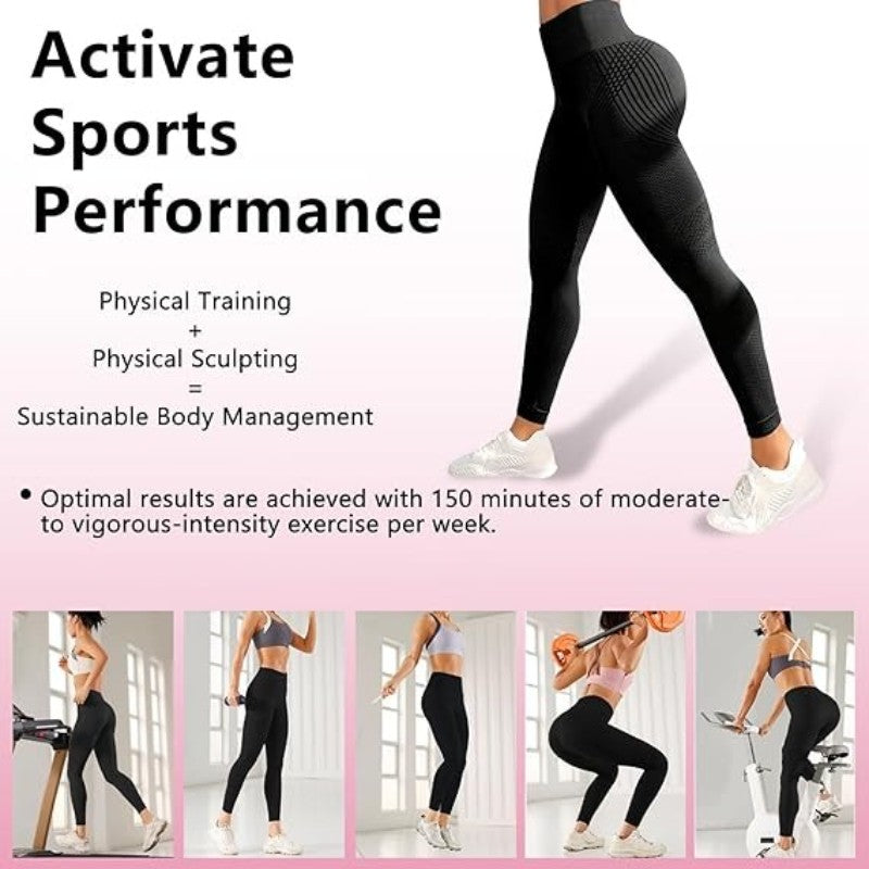 Women Compression Leggings Cellulite Slimming Leggings High Waist Seamless Yoga Fitness Redefine Your Silhouette Sport Pants