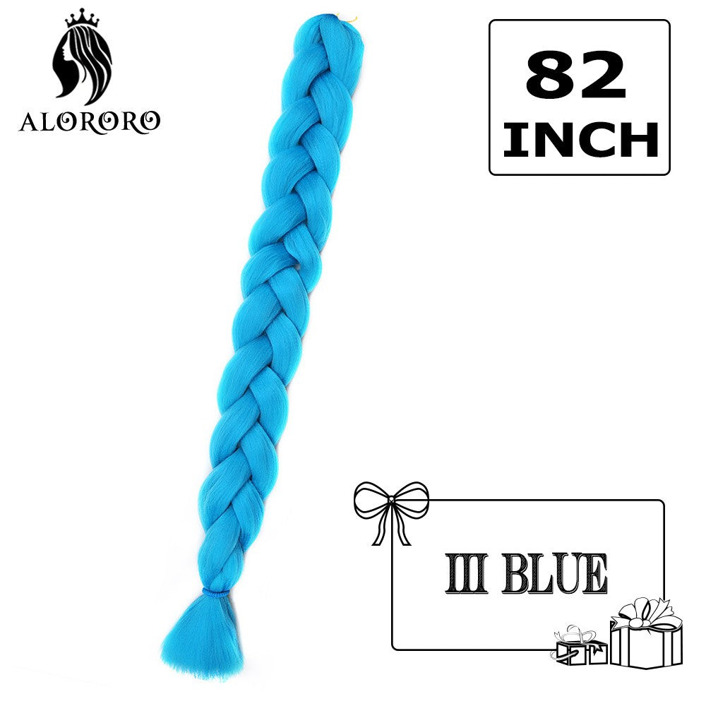 Alororo Synthetic Jumbo Braid Hair 82 Inch African Fake Hair High Temperature Fiber Puple Red Braiding Hair Extensions for Women