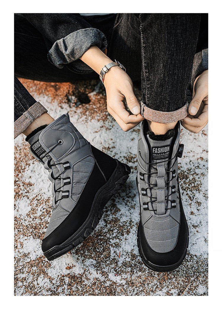 Men Top Quality Casual Snow Boots Waterproof Warm Winter Shoes Men Hiking Boots Outdoor Mountain Climbing Sneaker Man Trekking