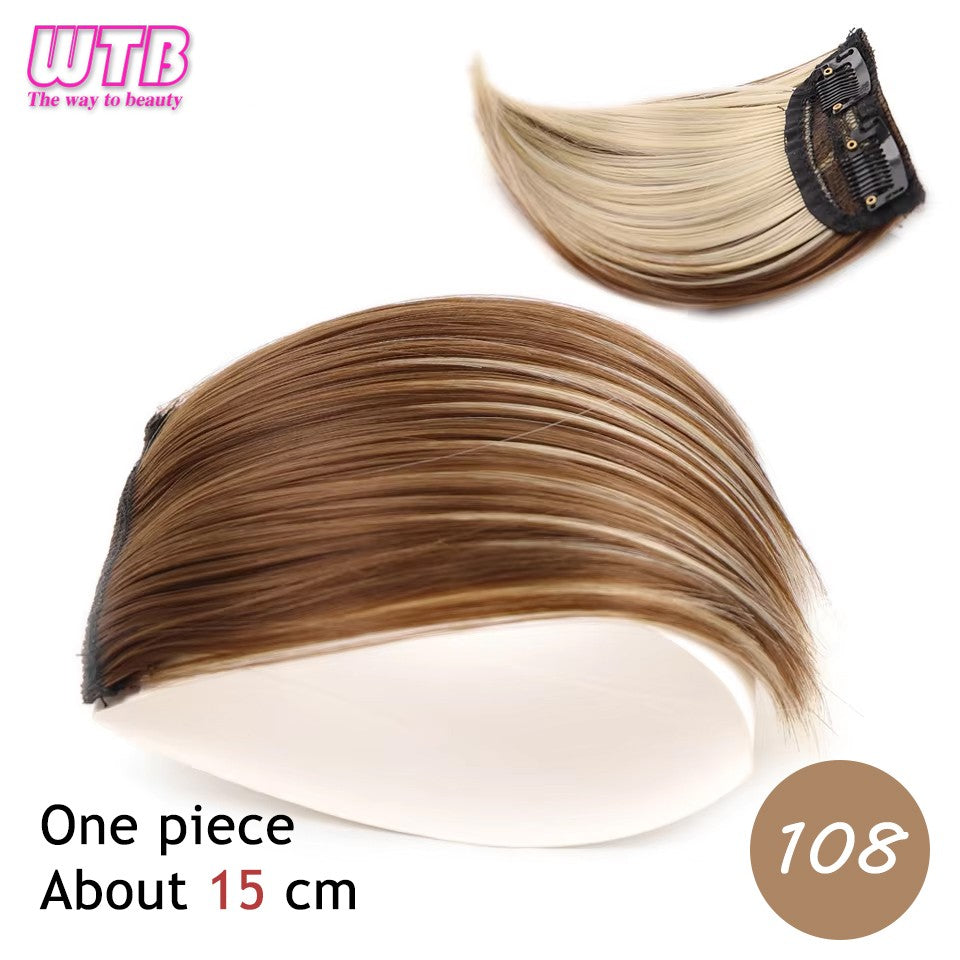 Synthetic Invisable Seamless Hair Pads Clip In One Piece 2Clips Increase hair volume Hair Extensions Top Side Cover Hairpiece
