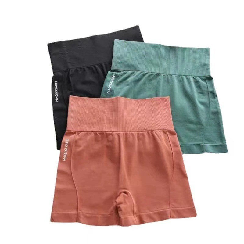 High Waist Sports Women's Cycling Jogging Fitness Shorts Seamless Thin Section Tummy Tuck Comfort Bottom Yoga Pants