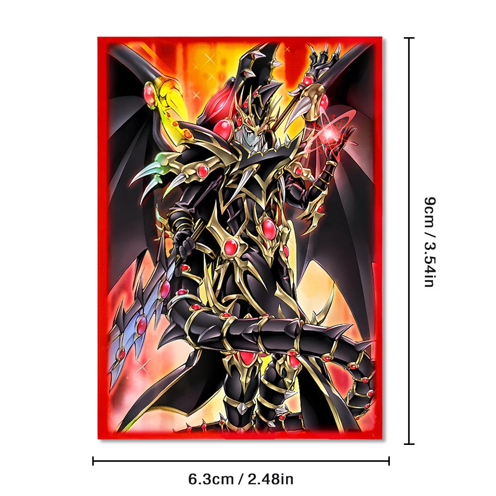50PCS 63*90mm Flashing Anime Japanese Size Card Sleeves Anti-tear and Anti-wear Trading Card Sleeves Compatible with YGO Cards