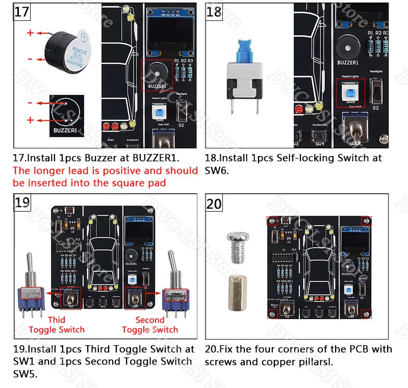 DIY Car Driving Simulation Soldering Practice Kit STEM Electronic Project Car Driver Simulator Solder Project for Students Learn