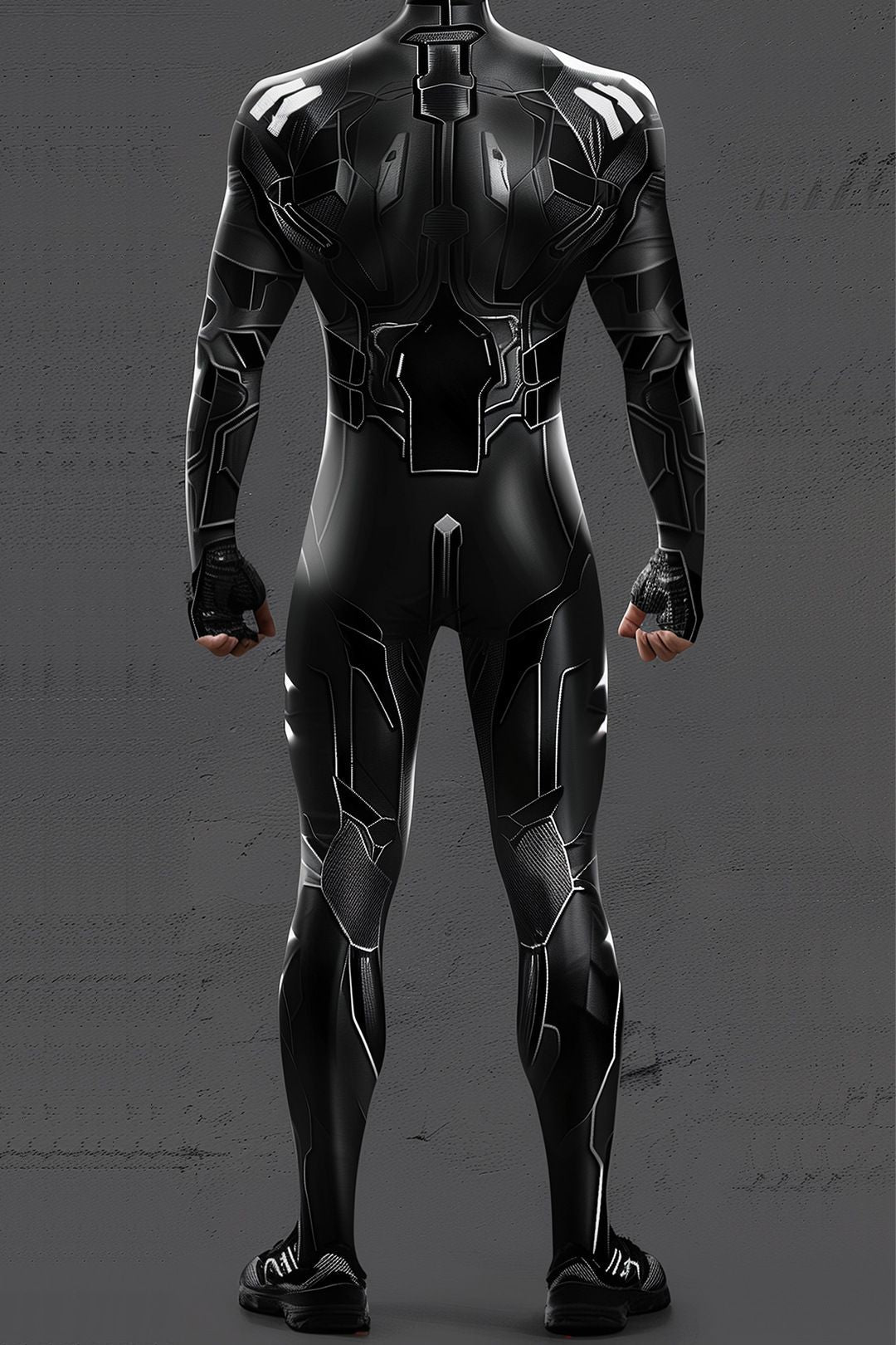 CyberPunk Futuristic Mechanical Armour Jumpsuit Cool Fighter Cosplay Bodysuit Steampunk Costume Halloween Party Shows Men Zentai