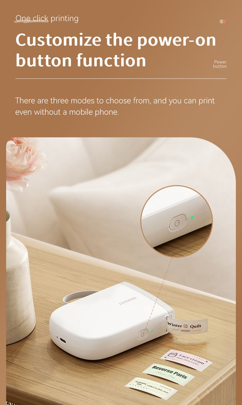 NIIMBOT D11 New Version Label Printer Mini Portable 300DPI Bluetooth Wireless Label Maker Name Tag Kitchen Sticker PrintingMaker