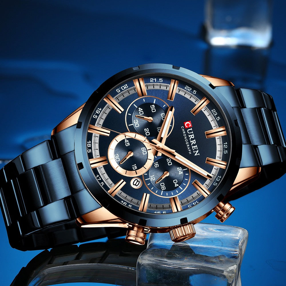 CURREN Men Watch Top Brand Luxury Sports Quartz Mens Watches Full Steel Waterproof Chronograph Wristwatch Men Relogio Masculino