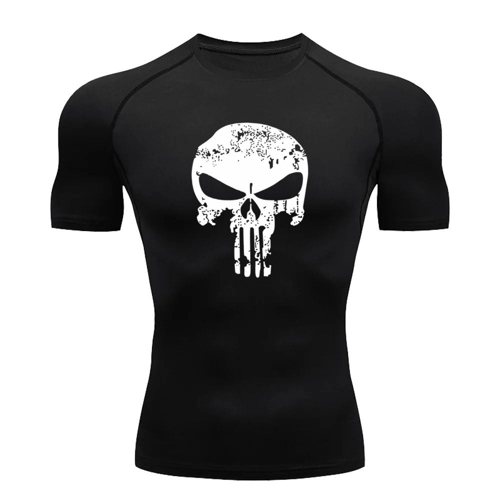 2024 Compression Shirt for Men, Superhero T-Shirt, Quick-Drying, Breathable, Short-Sleeved, Outdoor Sports, Running, S-3XL