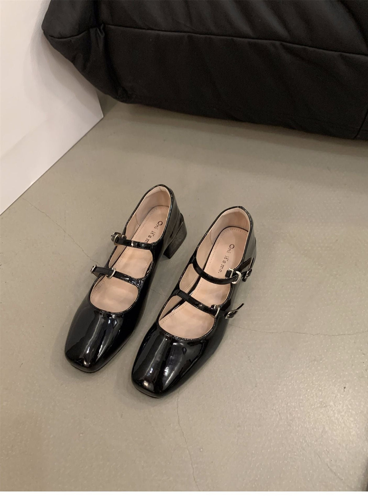 Mary Jane Shoes for Women Retro Medium Heel Women's Single Shoes Fashion Gloss Soft Comfort Ballet Shoes Zapatos De Mujer