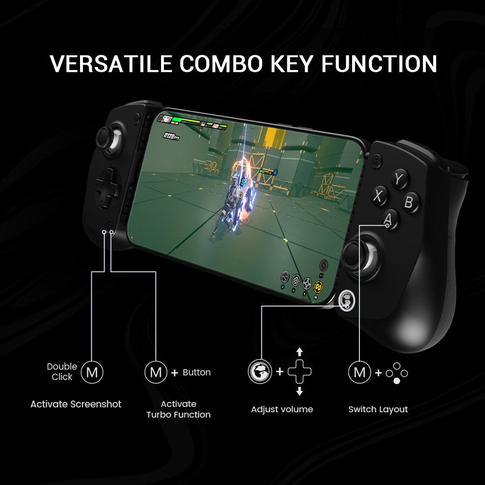 Original GameSir X5 Lite Type-C Mobile Gaming Controller with Membrane Hair Triggers ,Gamesir Hall Effect Sticks for IOS Android