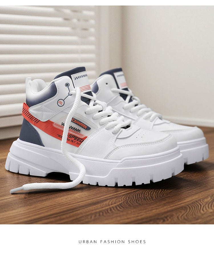 Men's autumn casual high-top sneakers, men's walking sneakers, outdoor sneakers, men's sports shoes, soft-soled walking shoes