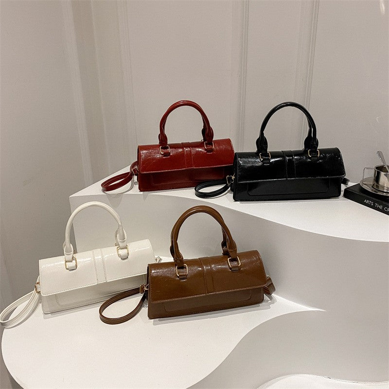 High Quality PU Leather Handbag Purse Women's Bag Solid Color Shoulder Crossbody Bags Lady Messenger Small Tote for Women Girls