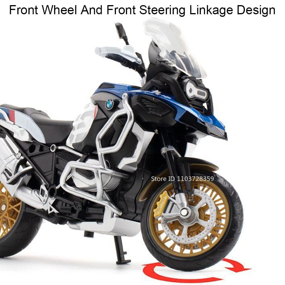 1:12 Suzuki GSX1000R R1250GS Alloy Diecast Toys Motorcycle Models Car with Light Shock Absorption Miniature Motorbike Boys Gifts