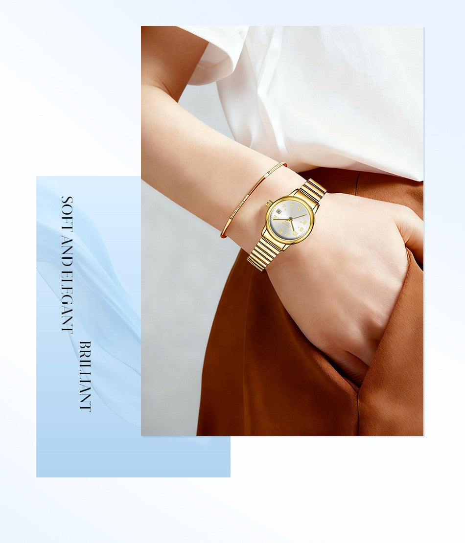 LIGE Sunkta Elegant Fashion Woman Watch Classic Luxury Auto Date Waterproof Simple Stainless Belt Watches for Women Montre Femme
