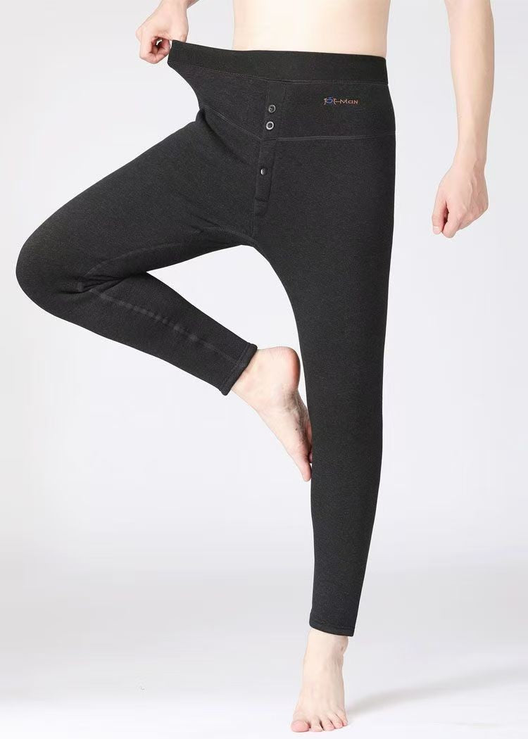 '-30° Winter Thicken Keep Warm Long Wool Sheepskin Pants One Piece of Fur Men's and Women's High Waist Wool Liner Pants