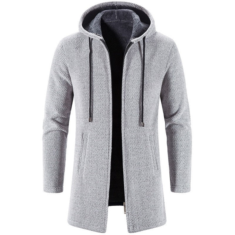 2025 New Autumn Men's Long Sleeve Sweatshirts for Men with Zipper Hooded Mens Oversize Winter Top Jacket Coat Warm Streetwear