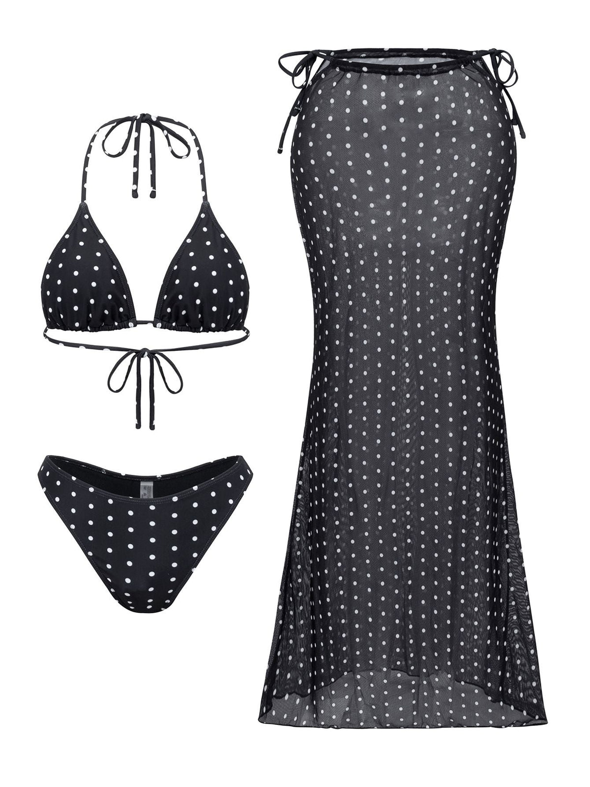 2025 New Flower Print Bikini Set Women's High Waist Long Skirt 3 Piece Swimsuit Sexy Mini Triangle Backless Thong Bathing Suit