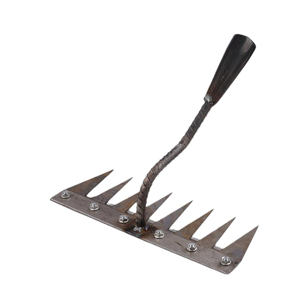 1PCS Teeth Carbon Steel Garden Hand Rake for Farm Garden Weeding Tools Scarifier Agricultural Nail Harrow Metal Harrow