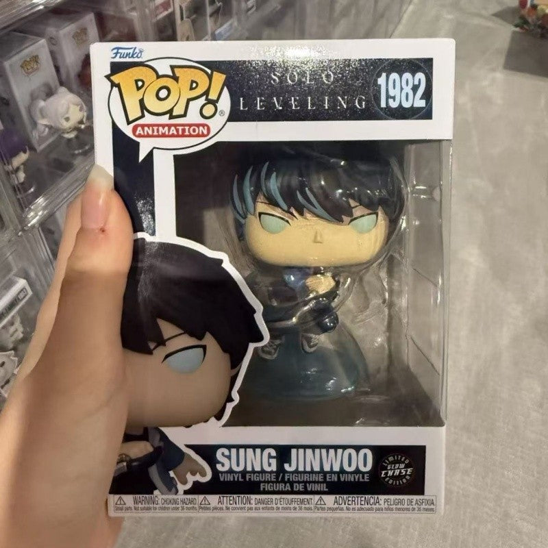 Official Genuine Funko Pop Solo Leveling Sung Jin-Woo Action Doll Model 1982 Limited Edition Hidden Item Vinyl Dolls Gift Toys