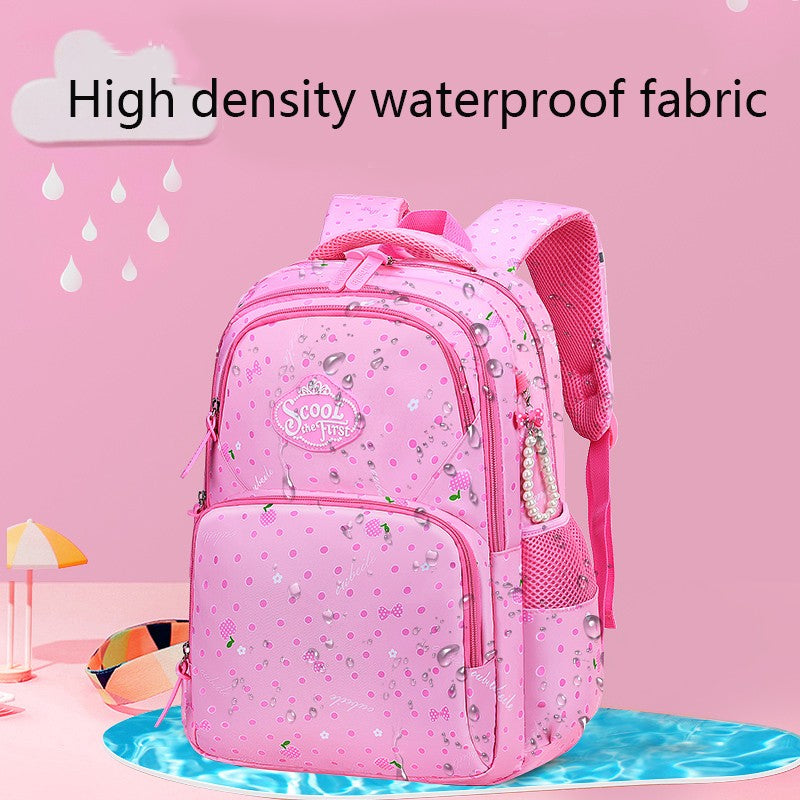 Orthopedic Primary Kid Backpack School Bags for Girls Fruit Flower Color Grades 1-3-6 Children's Backpack Teen Rucksack Mochila