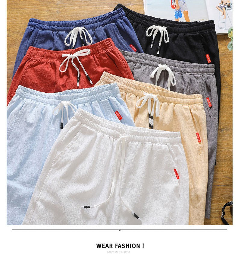 Summer Men'S Large Size Casual Shorts Beach Pants Running Sport Straight Short Pants Male Thin Sweatpant Leisure Loose Shorts