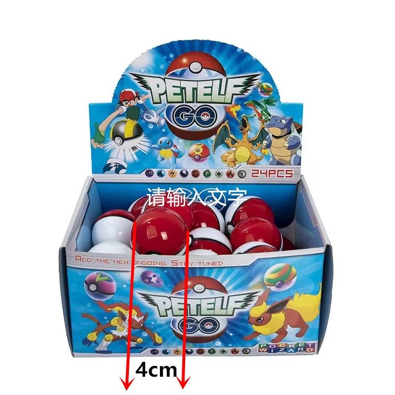 12/20/24Pcs /Set 4-5 Cm PokeBall Model Anime Figure Pocket Monster Pet Elf Dolls Toys For Children's Birthday Gift