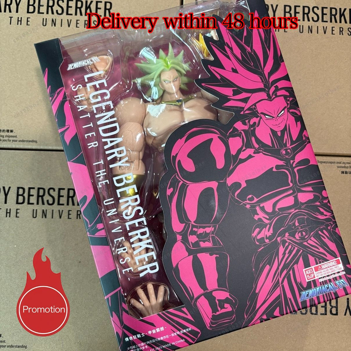 In Stock Dragon Ball Demoniacal Fit DF SHF Legendary Berserker Shatter The Universe Broly Action Figure Toy Model Gift