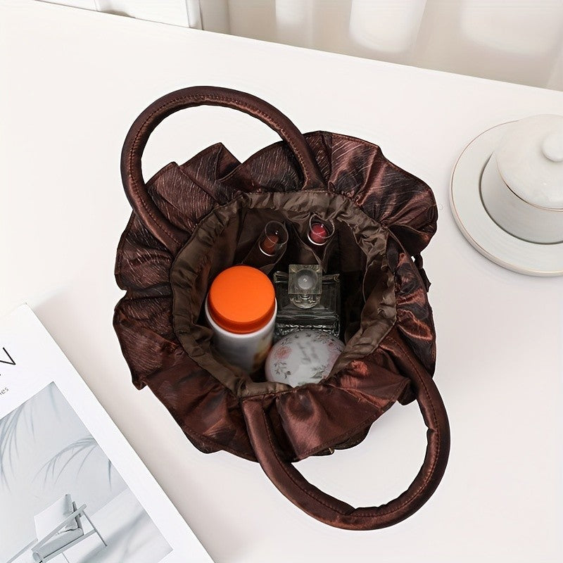 New soft lace mommy bag three-dimensional flower handbag drawstring handbag key cell phone organizer bag