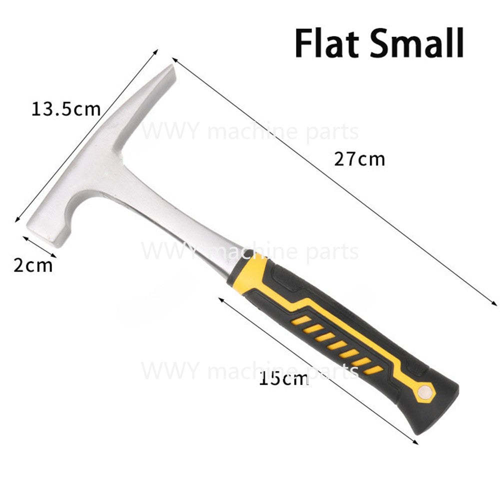 Mini Claw Hammer Professional Geological Multifunctional Tool Pointed Tip Rubber Handle Grip Carpenter