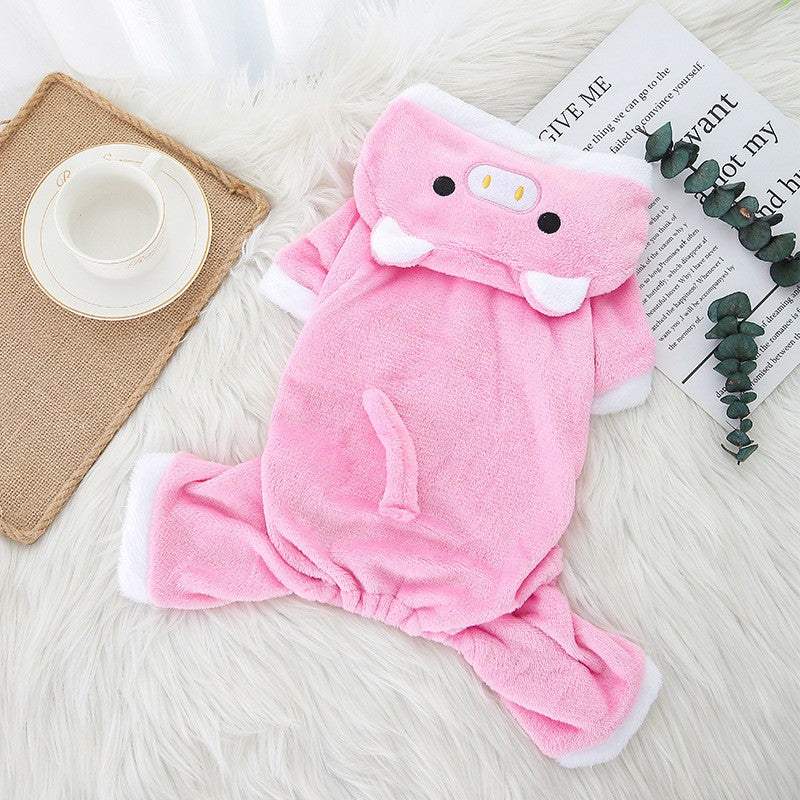 Winter Dog Clothes Warm Fleece Pet Dogs Hoodies Pet Clothes for Small Dogs Chihuahua Puppy Cats Jacket Coat Dog Jumpsuit Costume