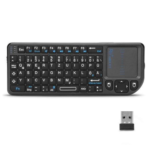 Original Rii X1 2.4GHz Mini Wireless Keyboard English/RU/ES/FR Keyboards with TouchPad for Android TV Box/PC/Laptop