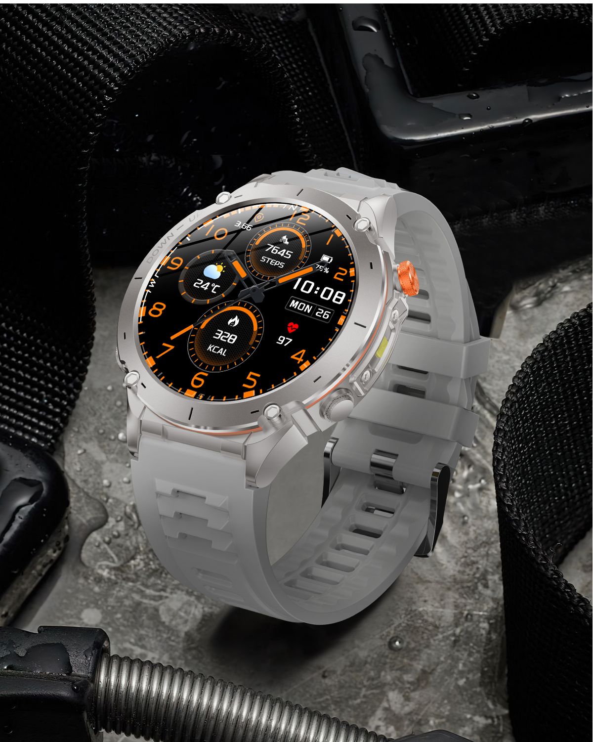 2025 New GUHUAVMI IOS Ultra GPS Smart Watch 10ATM Waterproof Built-in Dual-band GNSS Compass Military Sports Men SWIM Bracelet