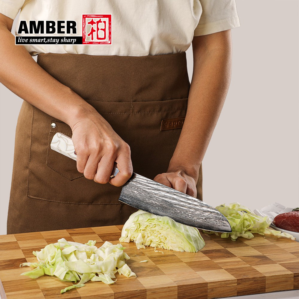 Cutting Tool Chef Santoku Utility Knife white mesh resin HD 67-Layer Damascus Steel Japanese Kiritsuke knife set for kitchen ues