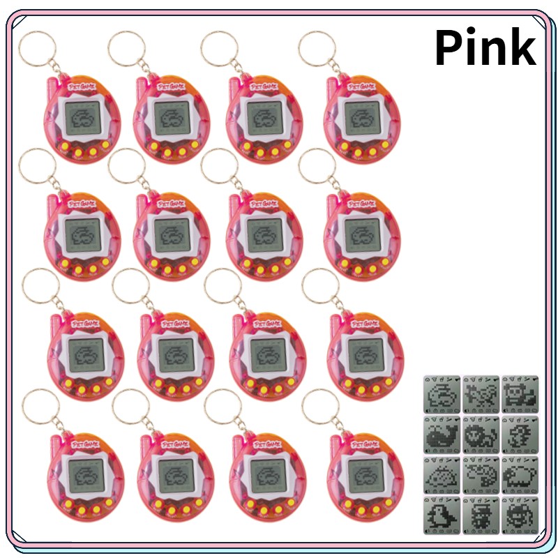 6-48PCS Virtual Pet Keychain Digital Pet Electronic Handheld Game Video Game Party Birthday Nostalgic 90s