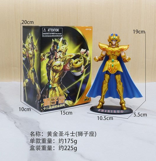 Japanese Anime Saint Seiya Figure Phoenix Ikki Hyoga Seiya Shiryu Standing Figure Toy PVC Box Figure Collection Decoration 19cm