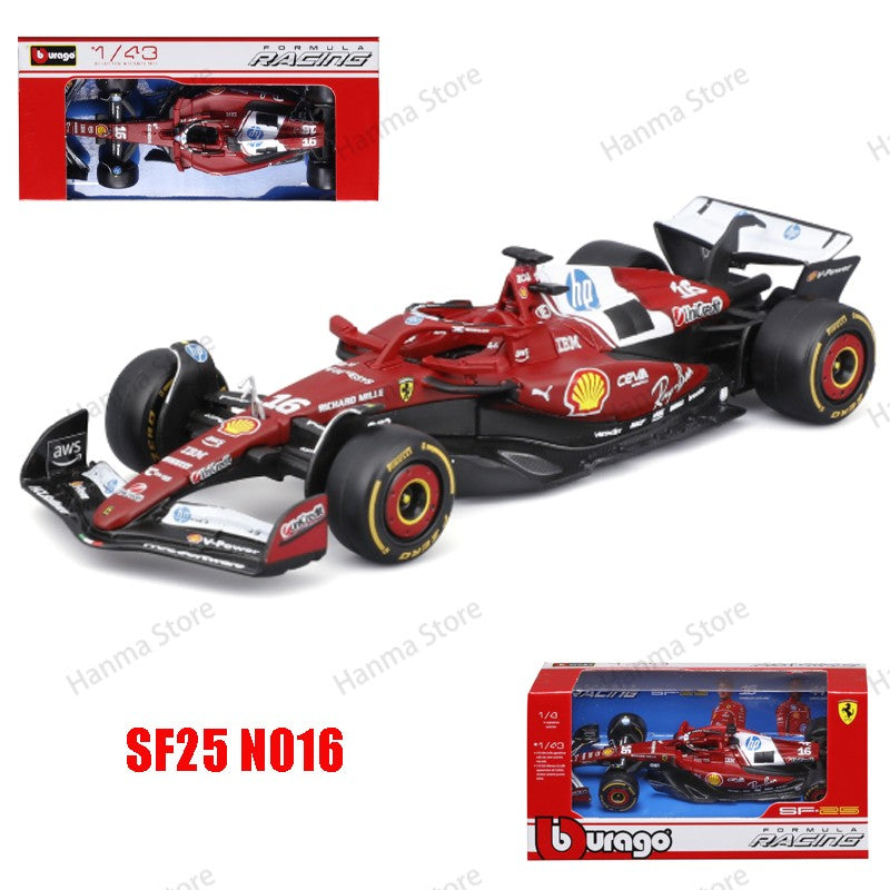 New 2025 F1 Bburago 1:43 Mclaren Mcl39 Miami Gp Monaco Gp Amg W16 F1 Alloy Miniature Diecast Model F1 Champion Mcl38 Toys Gift