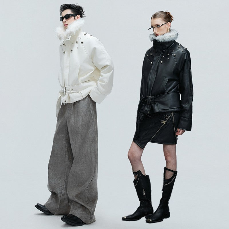 LUZHEN Winter Fashion High Quality Reversible Design Fur Liner Warm Leather Parka Men Original 2025 New Niche Padded Coat JY4797