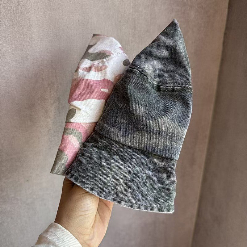 New Washed Cotton Camouflage Bucket Hat For Men And Women Outdoor Travel Casual Sun Cap Panama Fisherman Hats Bob